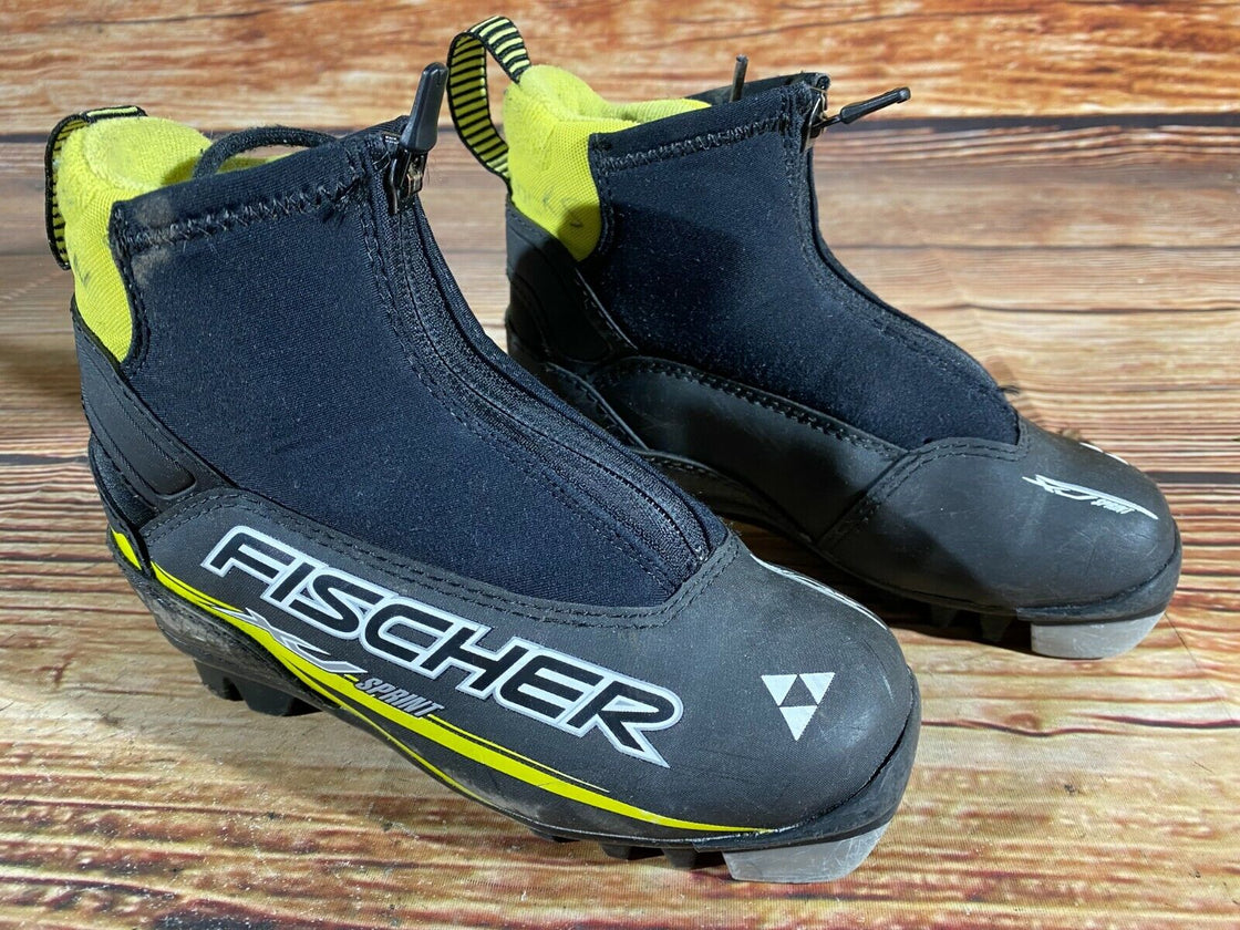 Fischer XJ Sprint Kids Nordic Cross Country Ski Boots Size EU30 US12 NNN F-127