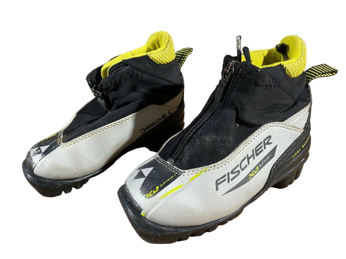 Fischer XJ Sprint Kids Nordic Cross Country Ski Boots Size EU27 US9.5 NNN F-312