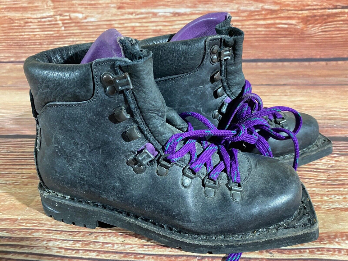 CRISPI Telemark Nordic Norm Cross Ski Boots Size EU39 US7 NN 75mm 1748