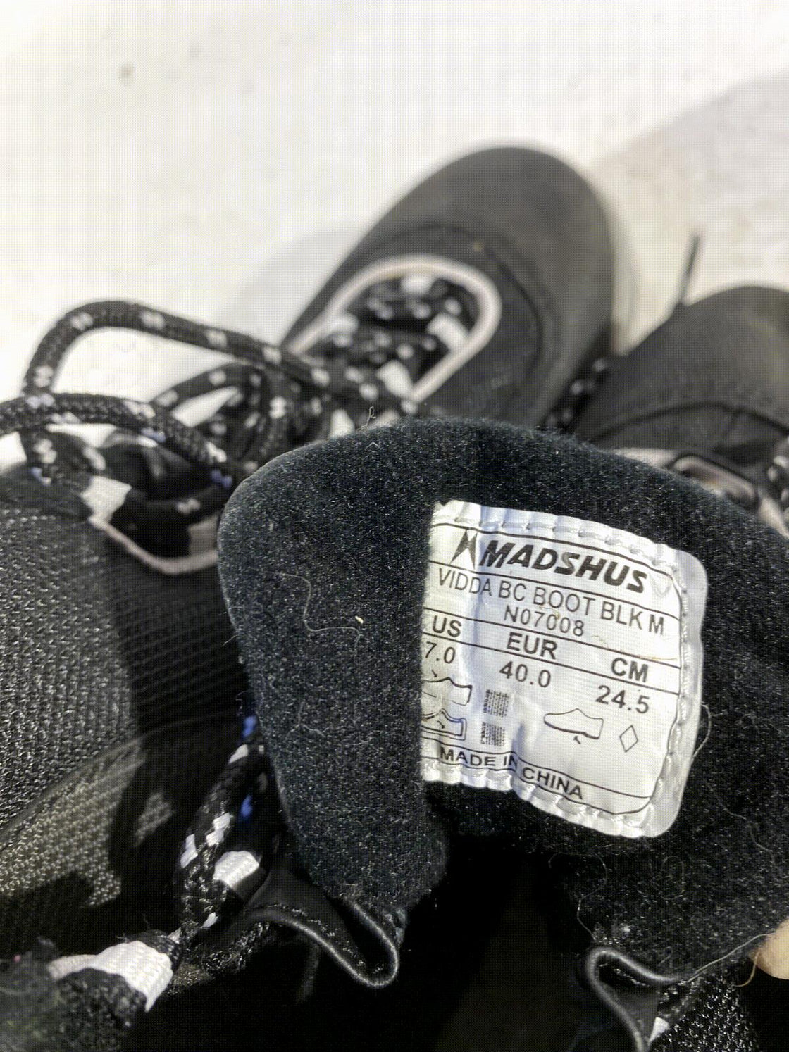 Madshus Vidda Back Country Nordic Touring Ski Boots Size EU40 US7.5 NNN BC 329