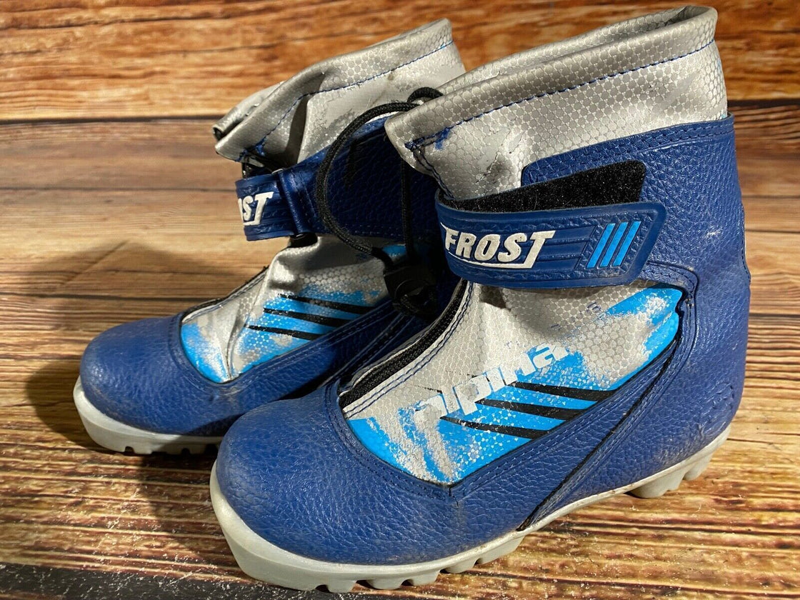 Alpina Frost Kids Nordic Cross Country Ski Boots Size EU33 US2 NNN A-1014
