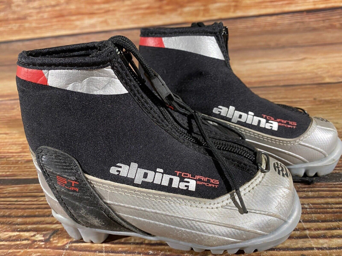Alpina ST10 Kids Nordic Cross Country Ski Boots Size EU26 US9 for NNN A-915
