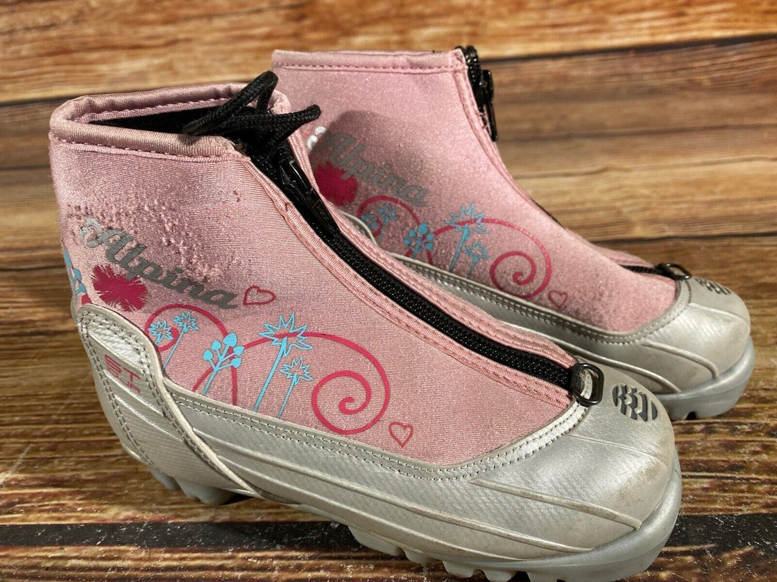 Alpina ST10jr Kids Nordic Cross Country Ski Boots Size EU30 US12 NNN A-889