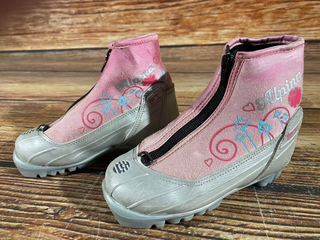 Alpina ST10jr Kids Nordic Cross Country Ski Boots Size EU30 US12 for NNN A-907