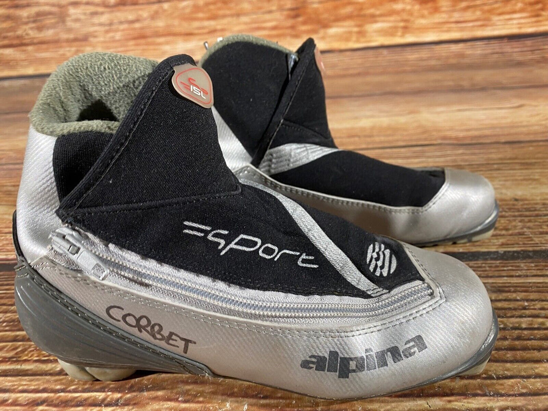 Alpina SP15 Kids Nordic Cross Country Ski Boots Size EU35 US3.5 for NNN A-908