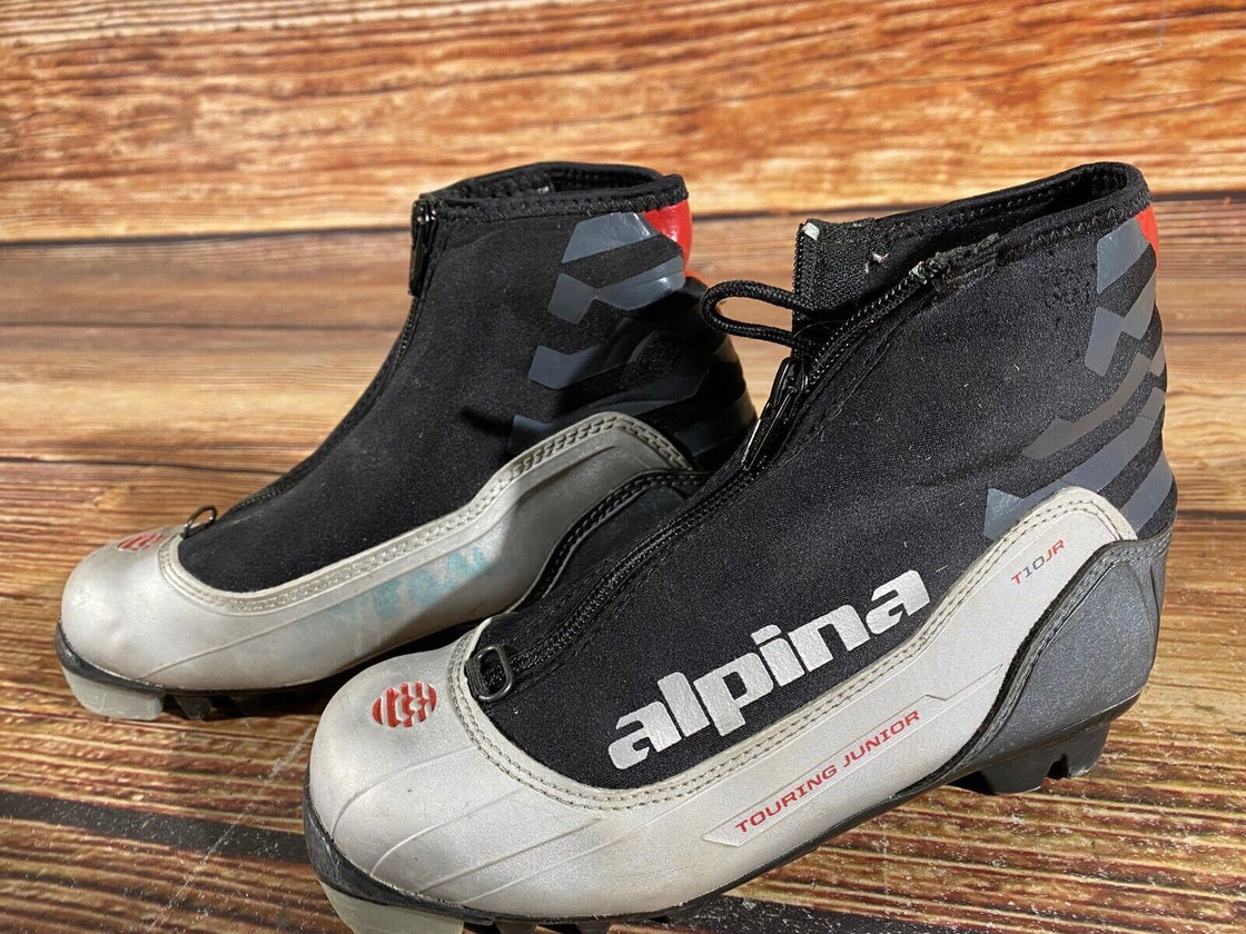 Alpina T10jr Kids Nordic Cross Country Ski Boots Size EU34 US3 for NNN A-904