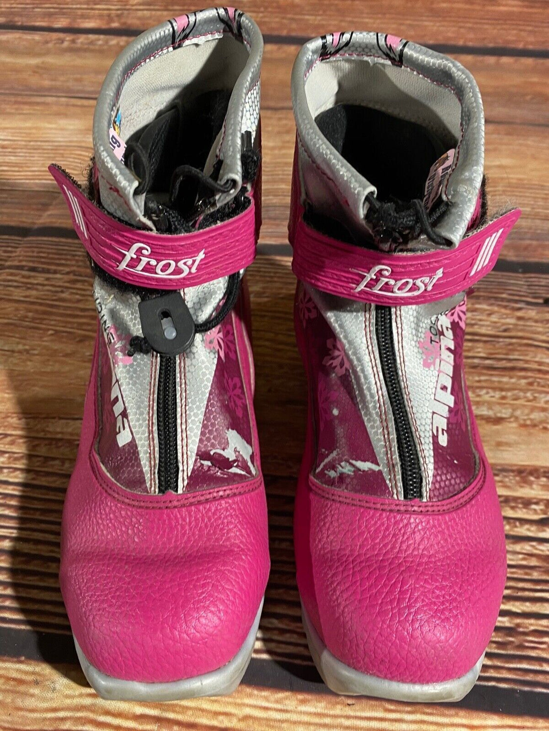 Alpina Frost Kids Nordic Cross Country Ski Boots Size EU36 U4.5 NNN A-1132