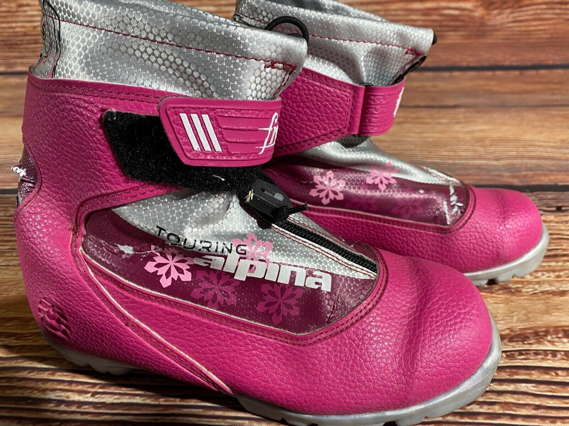 Alpina Frost Kids Nordic Cross Country Ski Boots Size EU36 U4.5 NNN A-1132