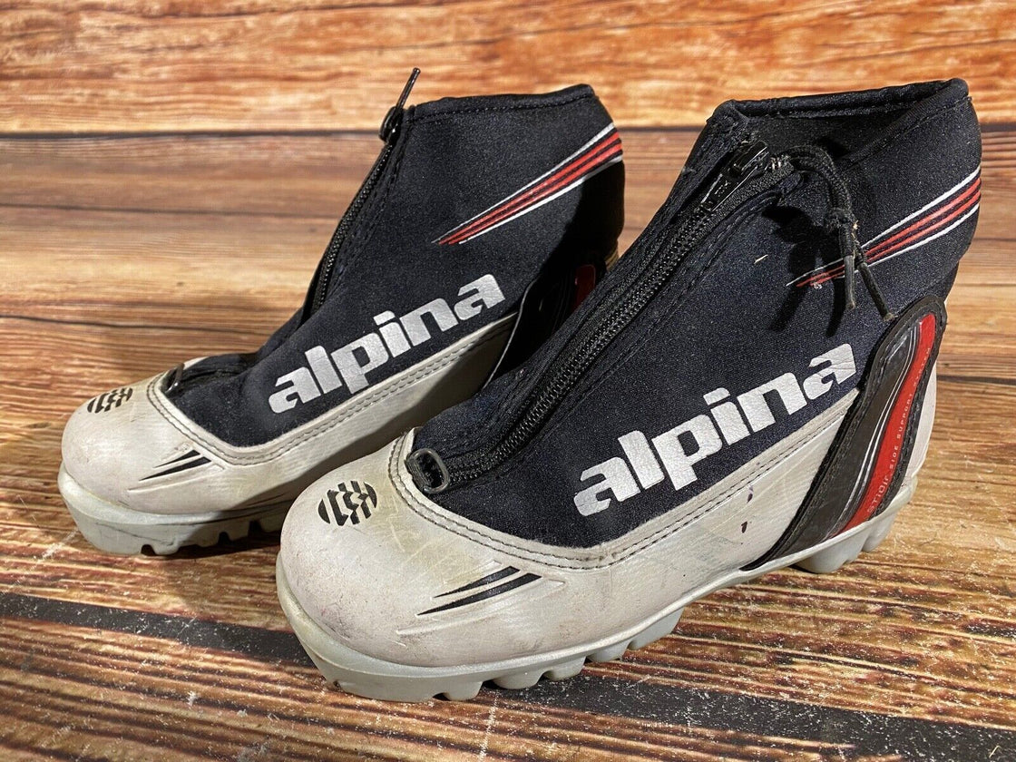 Alpina ST10 Kids Nordic Cross Country Ski Boots Size EU33 US2 for NNN A-914