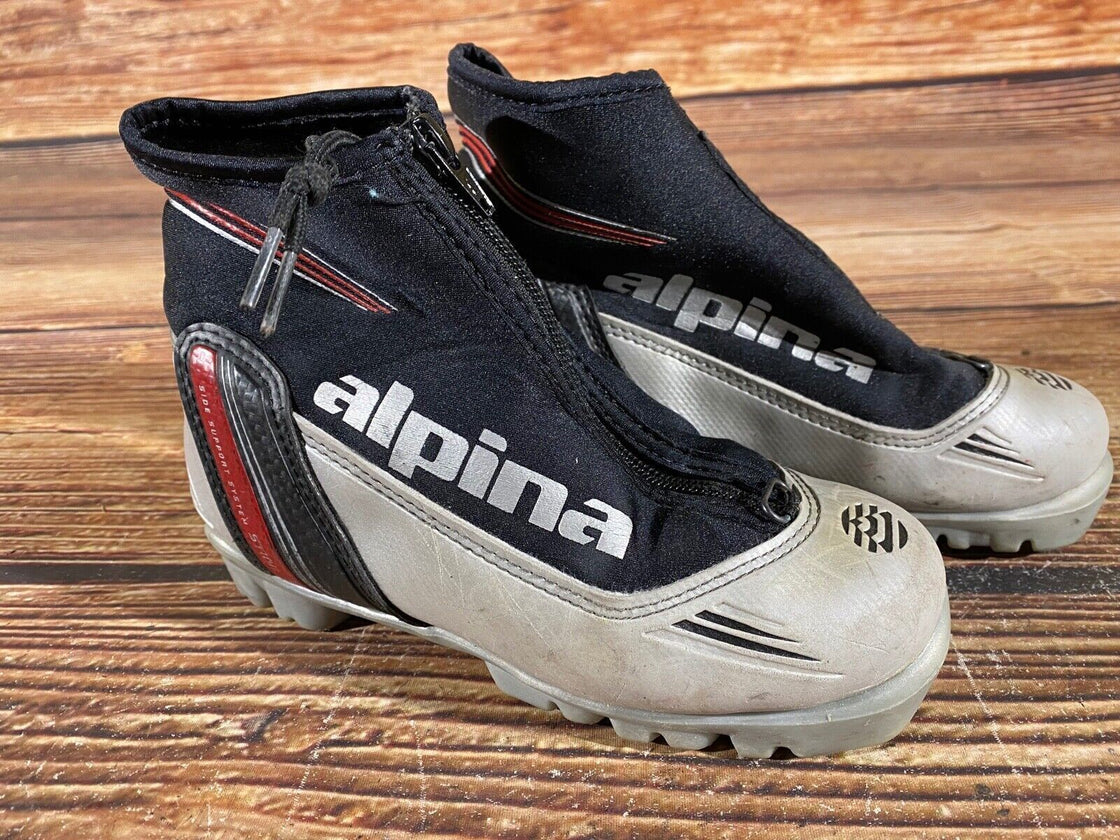 Alpina ST10 Kids Nordic Cross Country Ski Boots Size EU33 US2 for NNN A-914
