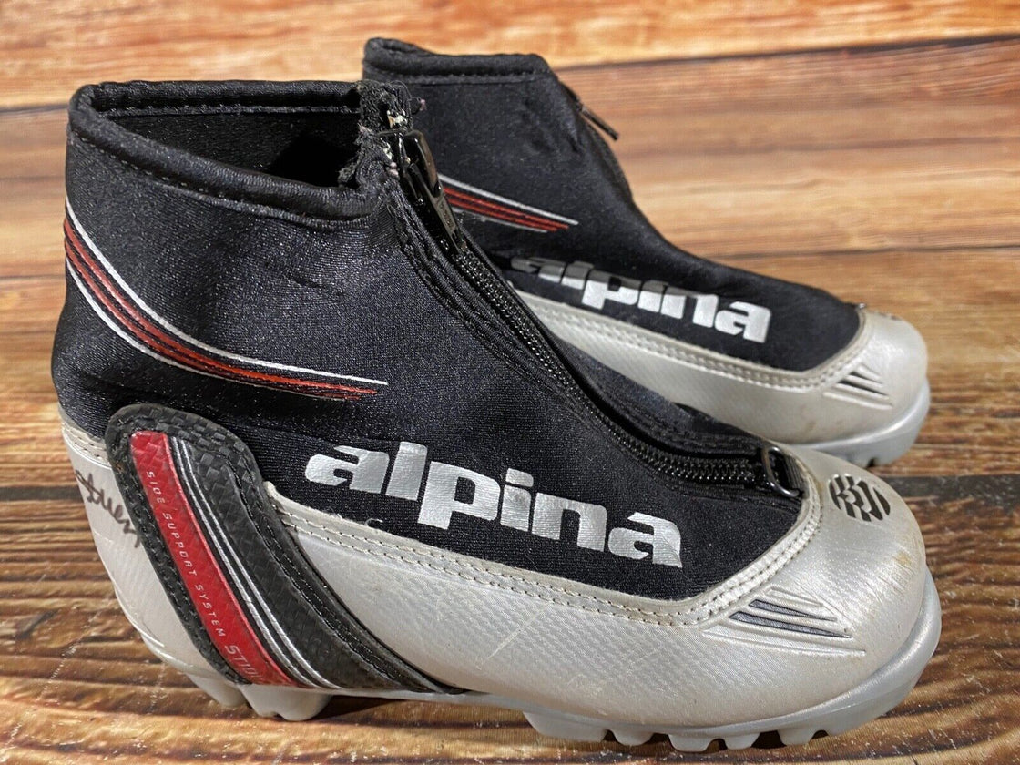 Alpina ST10 Kids Nordic Cross Country Ski Boots Size EU30 US12 for NNN A-916