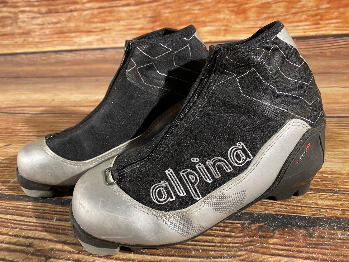 Alpina T10jr Kids Nordic Cross Country Ski Boots Size EU35 US3.5 for NNN A-906