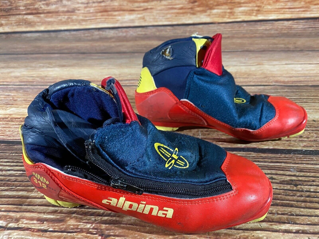 Alpina 312 Nordic Cross Country Ski Boots Kids Size EU37 US5 for NNN A-596