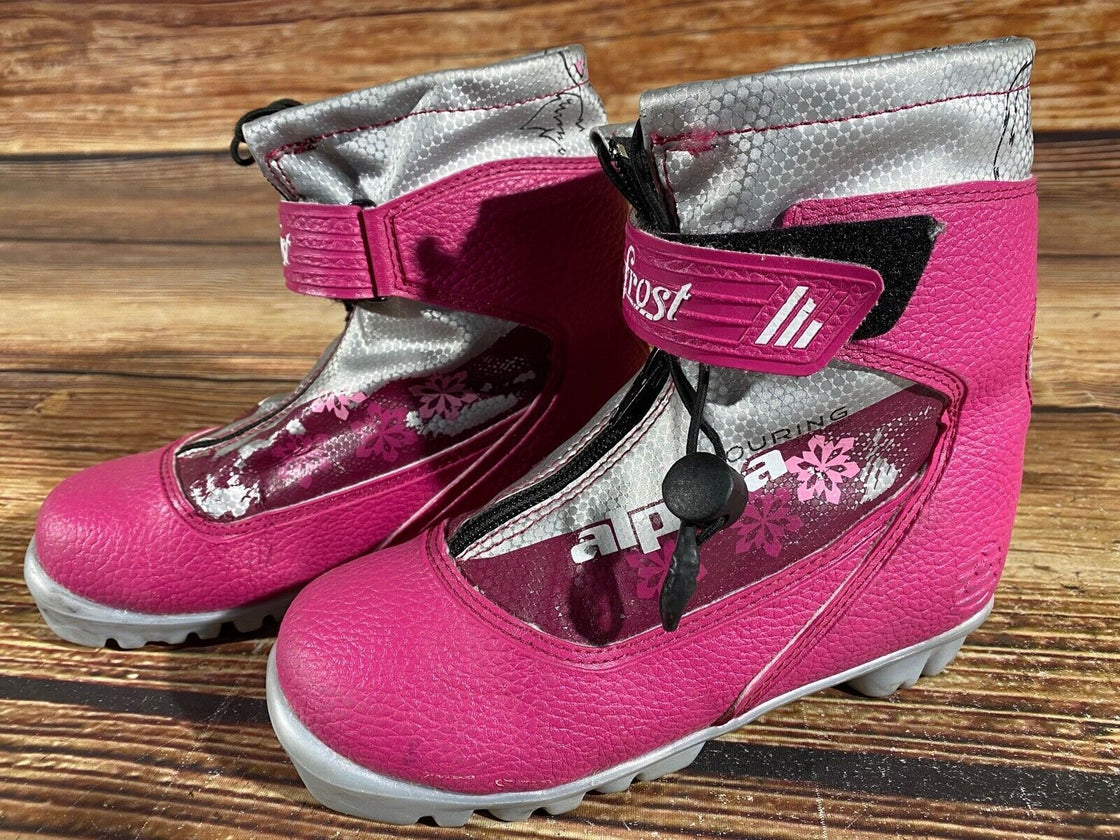 Alpina Frost Kids Nordic Cross Country Ski Boots Size EU32 US1.5 for NNN A-630