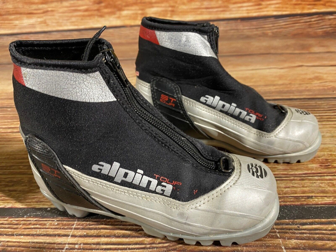 Alpina St10jr Nordic Cross Country Ski Boots Kids Size EU31 US12.5 for NNN A-621