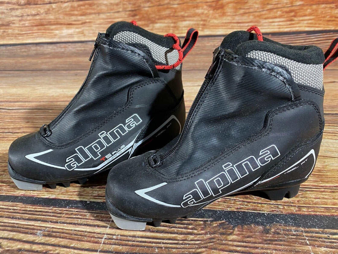 Alpina T5PlusKids Nordic Cross Country Ski Boots Kids Size EU31 US12.5 NNN A-658