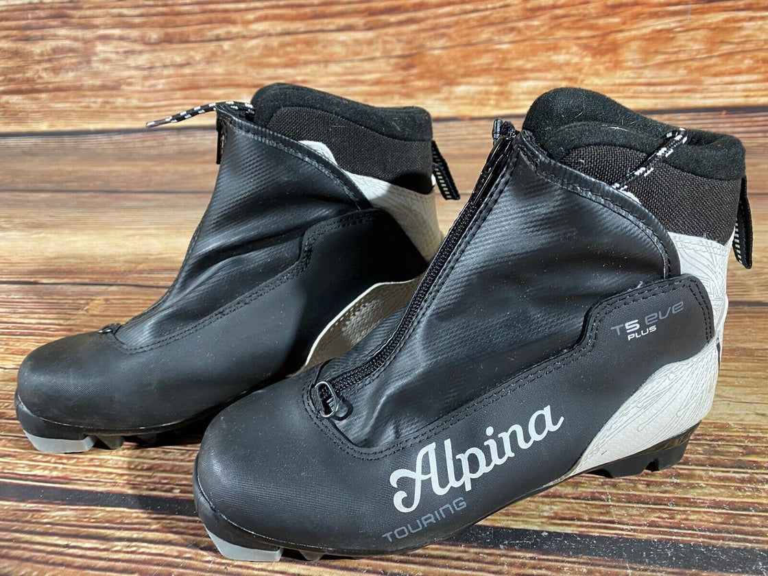 Alpina T5Eve Kids Nordic Cross Country Ski Boots Size EU36 US4.5 for NNN A-545