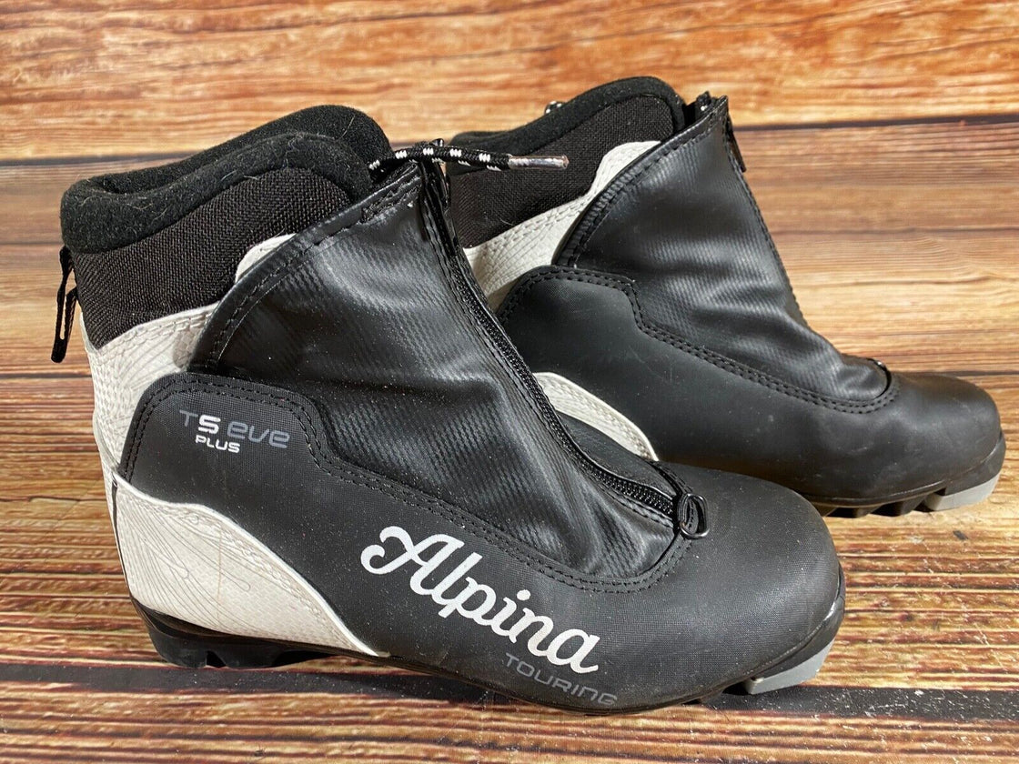 Alpina T5Eve Kids Nordic Cross Country Ski Boots Size EU36 US4.5 for NNN A-545