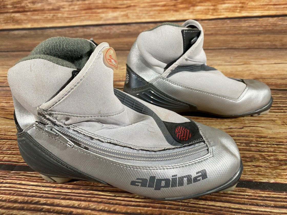 Alpina SP15L Kids Nordic Cross Country Ski Boots Size EU35 US3.5 NNN A-534