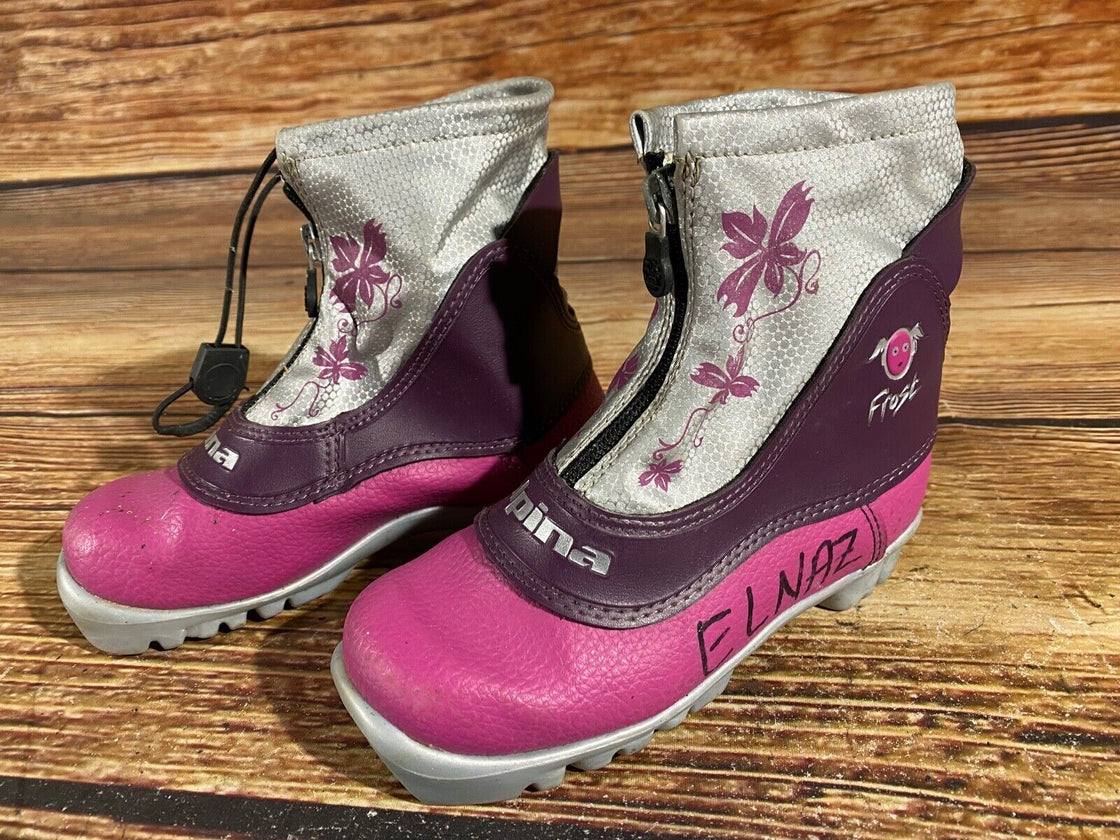 Alpina Frost Nordic Cross Country Ski Boots Kids Size EU30 US12 for NNN A-607