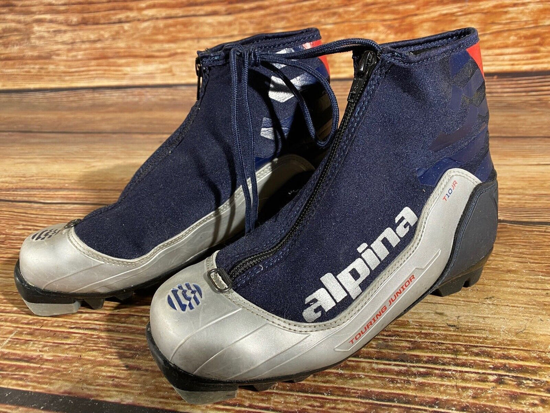 Alpina T10jr Nordic Cross Country Ski Boots Kids Size EU35 US3.5 for NNN A-595