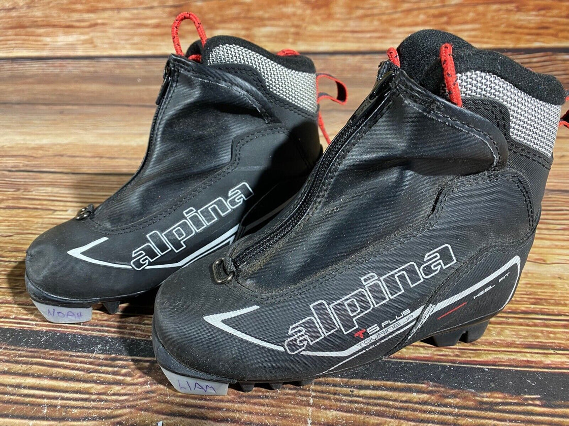 Alpina T5 plus Nordic Cross Country Ski Boots Kids Size EU28 US10.5 NNN A-618