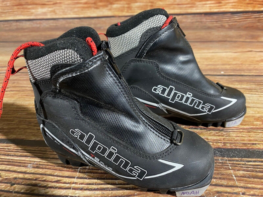 Alpina T5 plus Nordic Cross Country Ski Boots Kids Size EU28 US10.5 NNN A-618