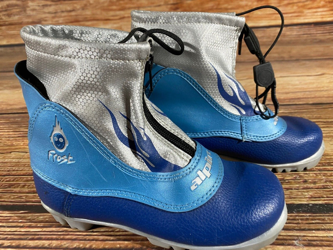 Alpina Frost Nordic Cross Country Ski Boots Kids Size EU33 US2 for NNN A-584