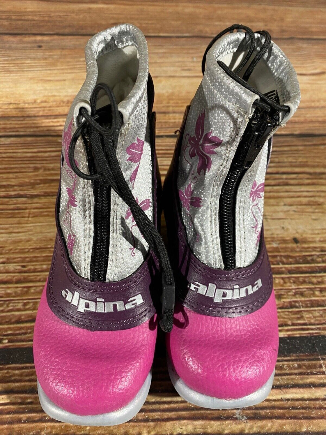 Alpina Frost Kids Nordic Cross Country Ski Boots Size EU26 US8.5 for NNN A-552