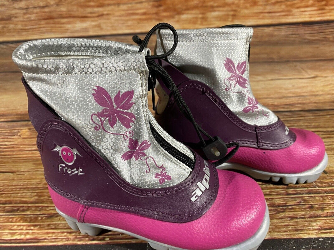 Alpina Frost Kids Nordic Cross Country Ski Boots Size EU26 US8.5 for NNN A-552