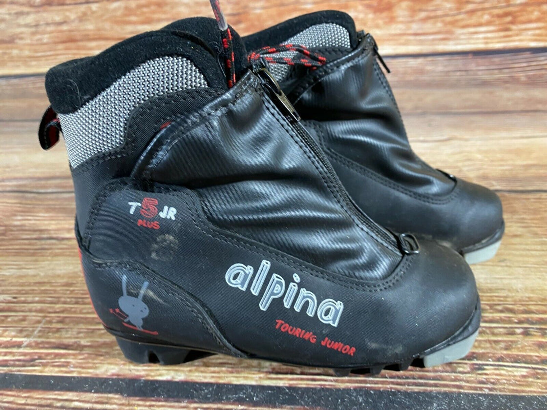 Alpina T5 Plus Kids Nordic Cross Country Ski Boots Size EU29 US11 for NNN A-129