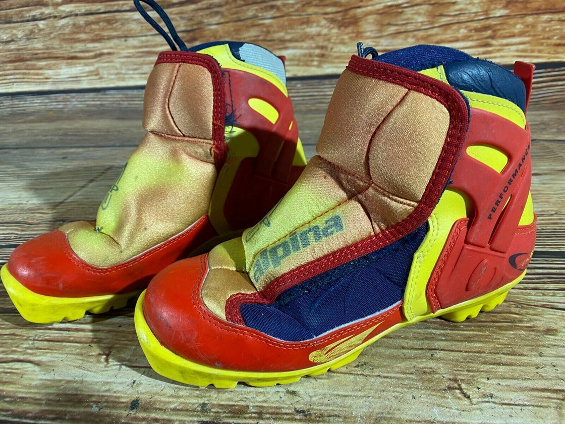 Alpina 600 Kids Nordic Cross Country Ski Boots Size EU35 US3.5 for NNN A-312