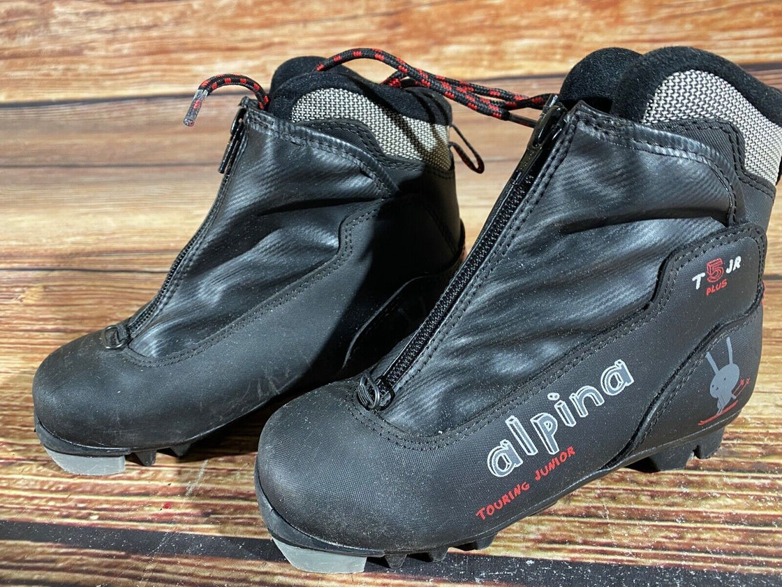 Alpina T5 Nordic Cross Country Ski Boots Kids Size EU31 US12.5 for NNN A-572