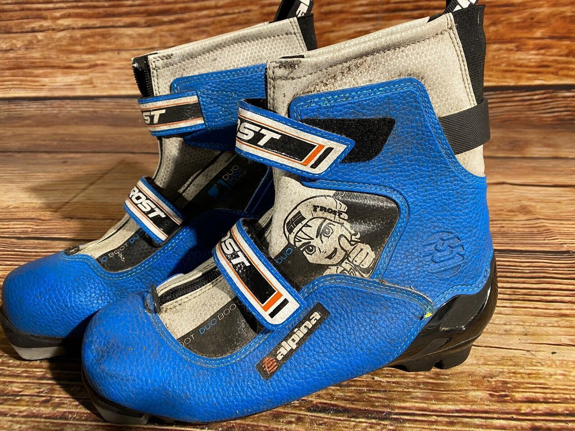Alpina Frost Kids Nordic Cross Country Ski Boots Size EU37 US5 NNN A-638
