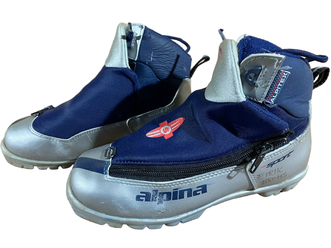 Alpina 311 Nordic Cross Country Ski Boots Kids Size EU36 US4.5 for NNN A-457