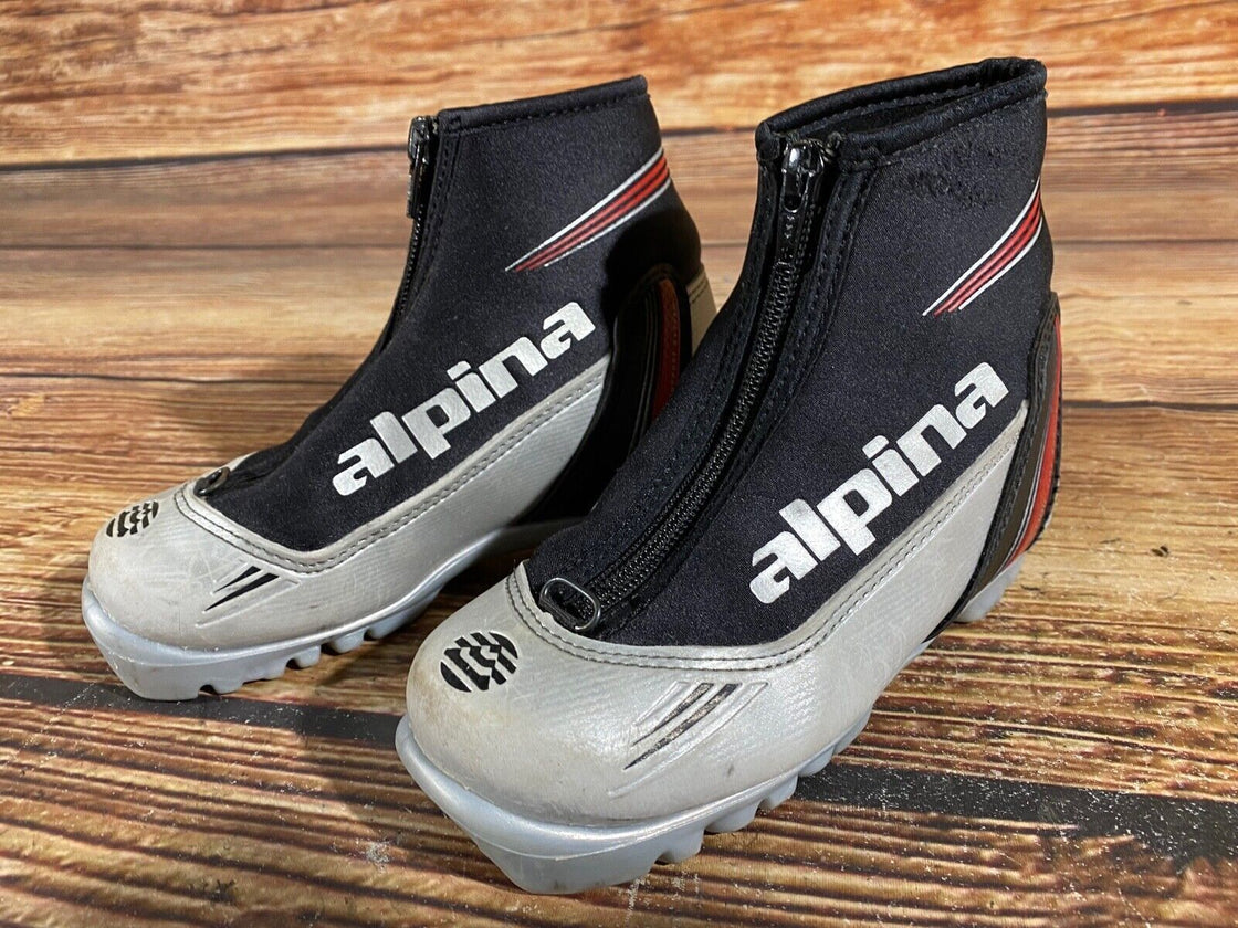 Alpina ST10jr Kids Nordic Cross Country Ski Boots Size EU31 US12.5 NNN A-652