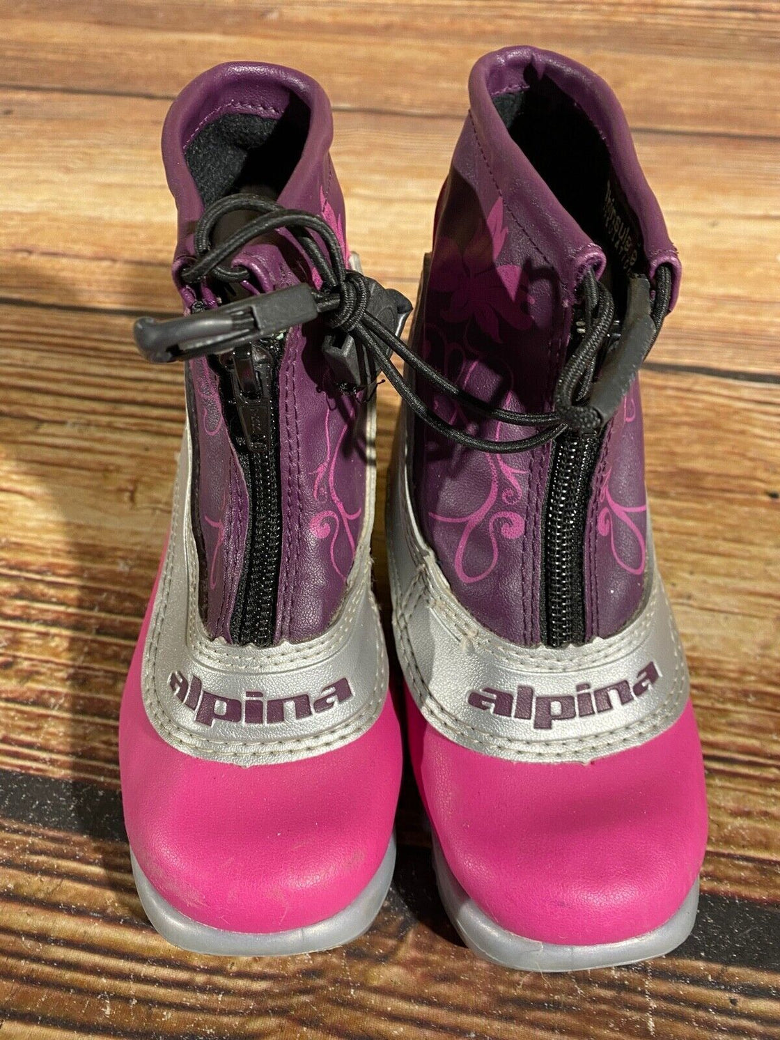 Alpina Frost Kids Nordic Cross Country Ski Boots Size EU26 US9 NNN A-661