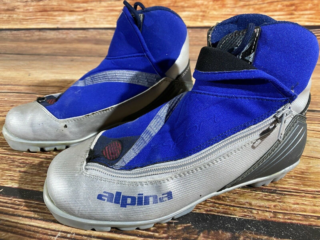 Alpina ST11j Kids Nordic Cross Country Ski Boots Size EU37 US5 for NNN A-477
