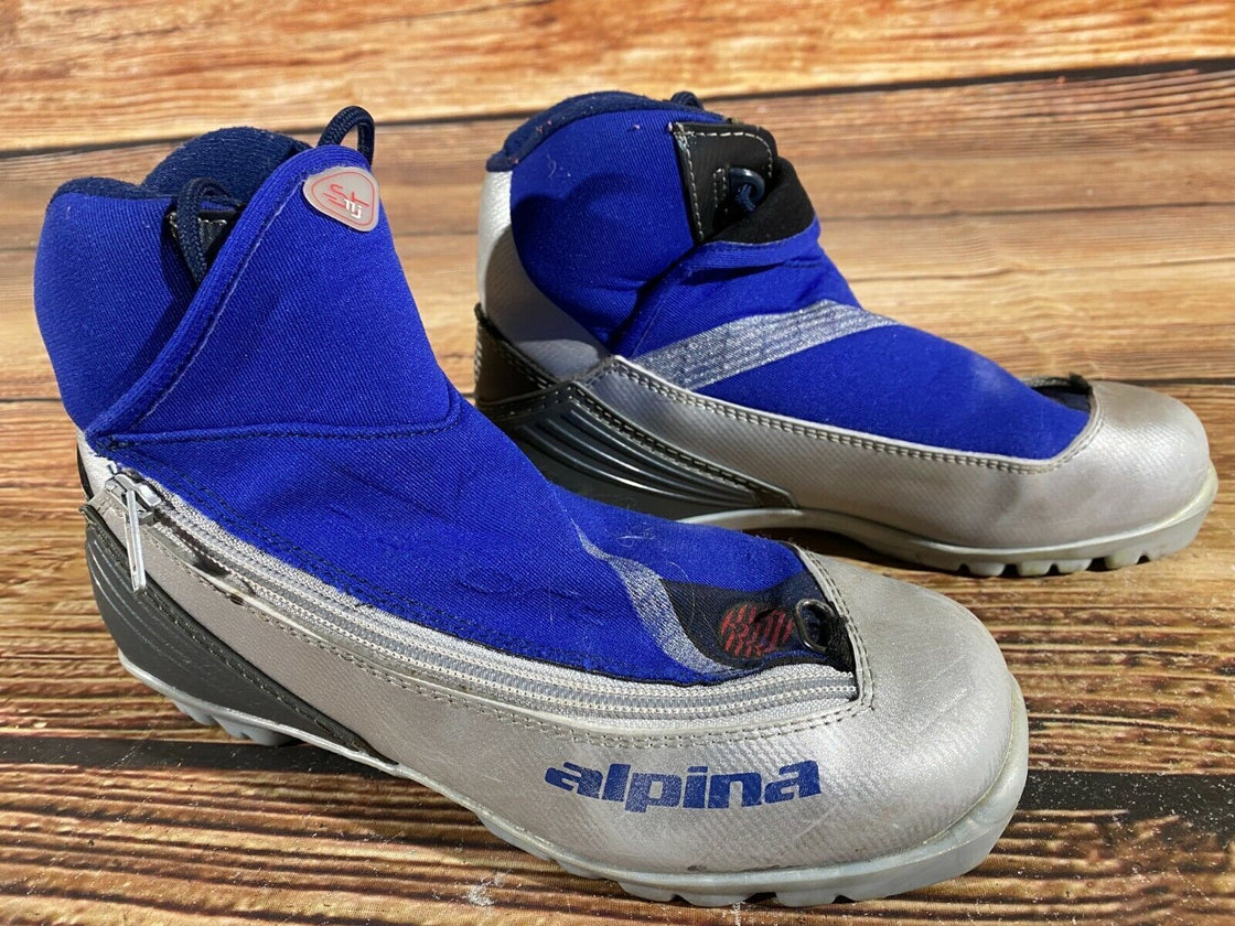 Alpina ST11j Kids Nordic Cross Country Ski Boots Size EU37 US5 for NNN A-477