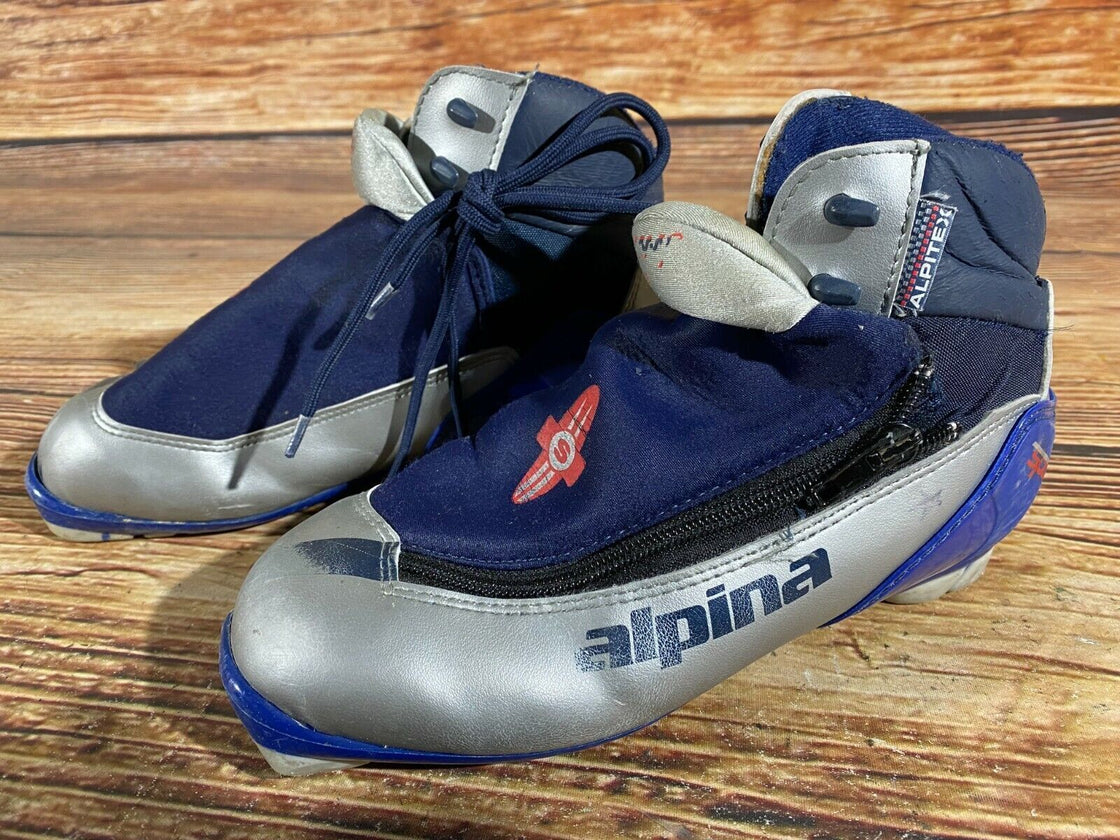 Alpina 314 Kids Nordic Cross Country Ski Boots Size EU37 US5 for NNN A-184