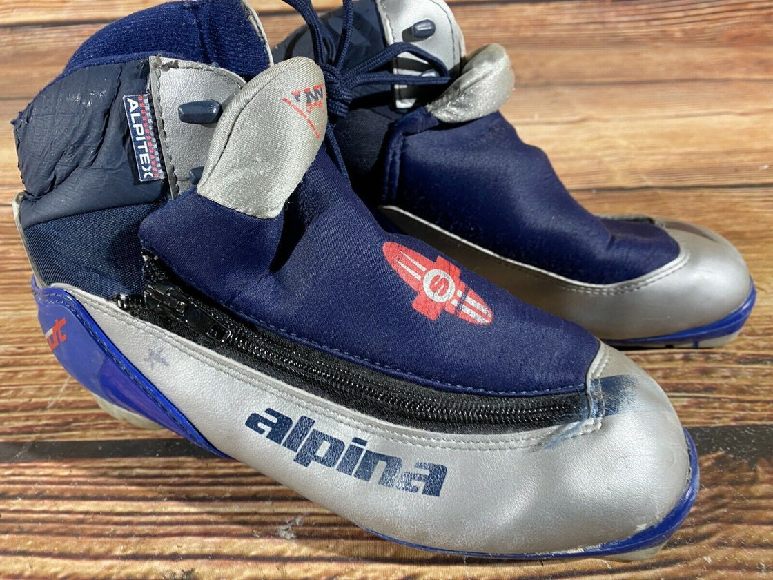 Alpina 314 Kids Nordic Cross Country Ski Boots Size EU37 US5 for NNN A-184