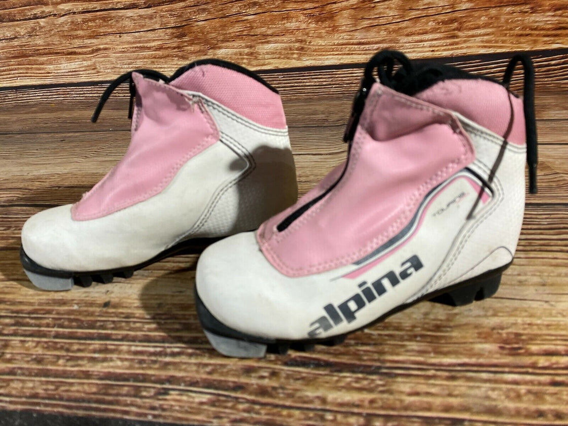 Alpina Touring Kids Nordic Cross Country Ski Boots Size EU29 US11 for NNN A-343