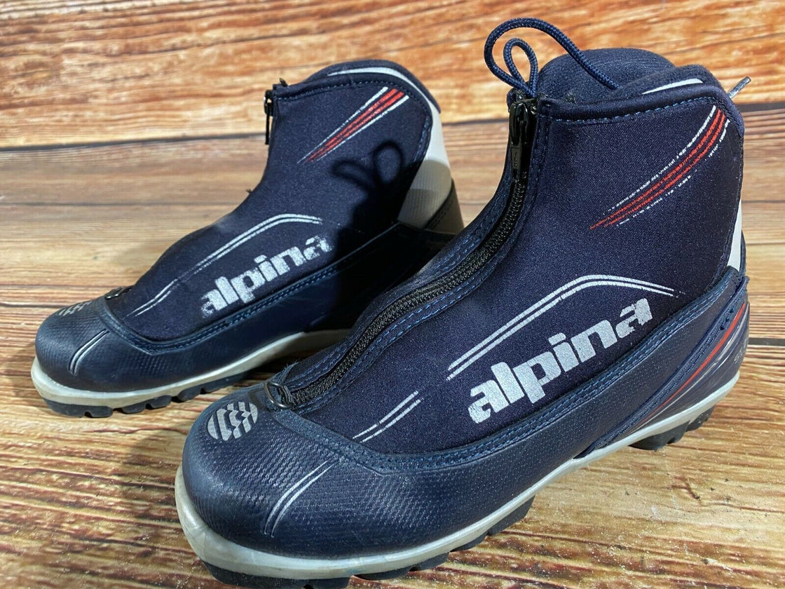 Alpina ST20 Nordic Cross Country Ski Boots Kids Size EU37 US5 for NNN A-452