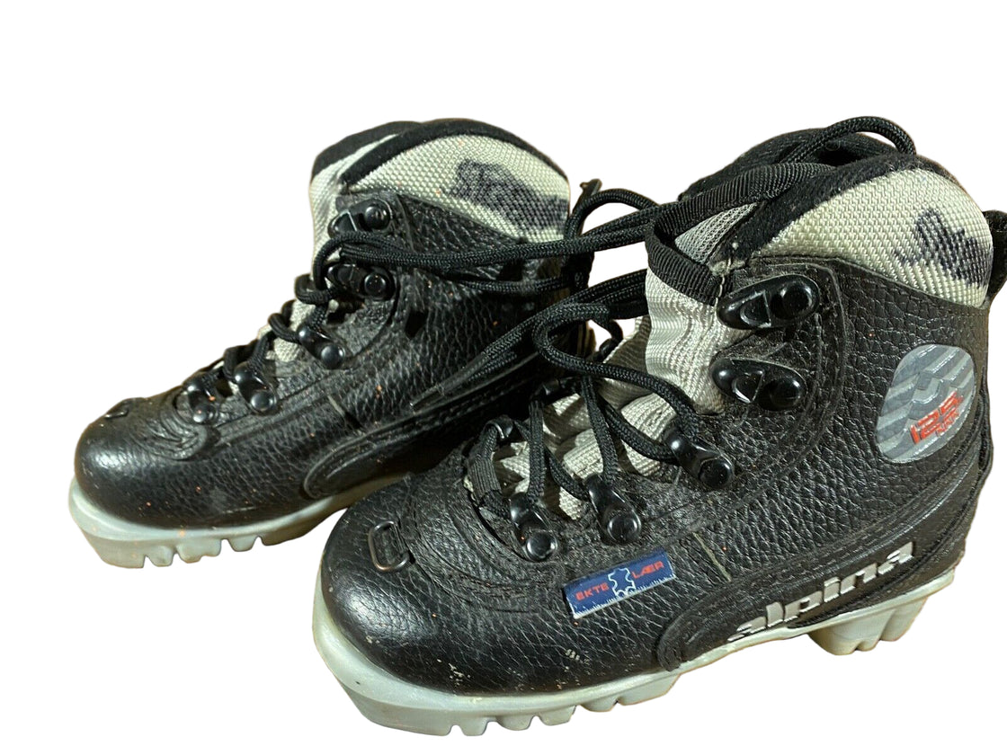 Alpina 125 Nordic Cross Country Ski Boots Kids Size EU26 US9 for NNN A-593