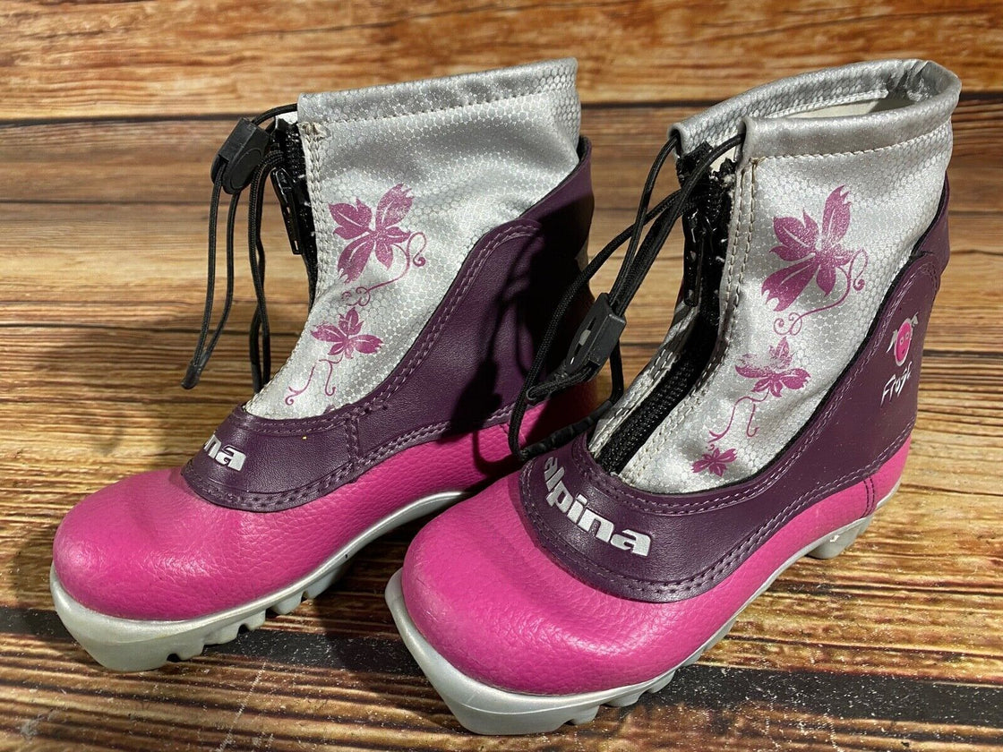 Alpina Frost Kids Nordic Cross Country Ski Boots Size EU30 US12 for NNN A-548