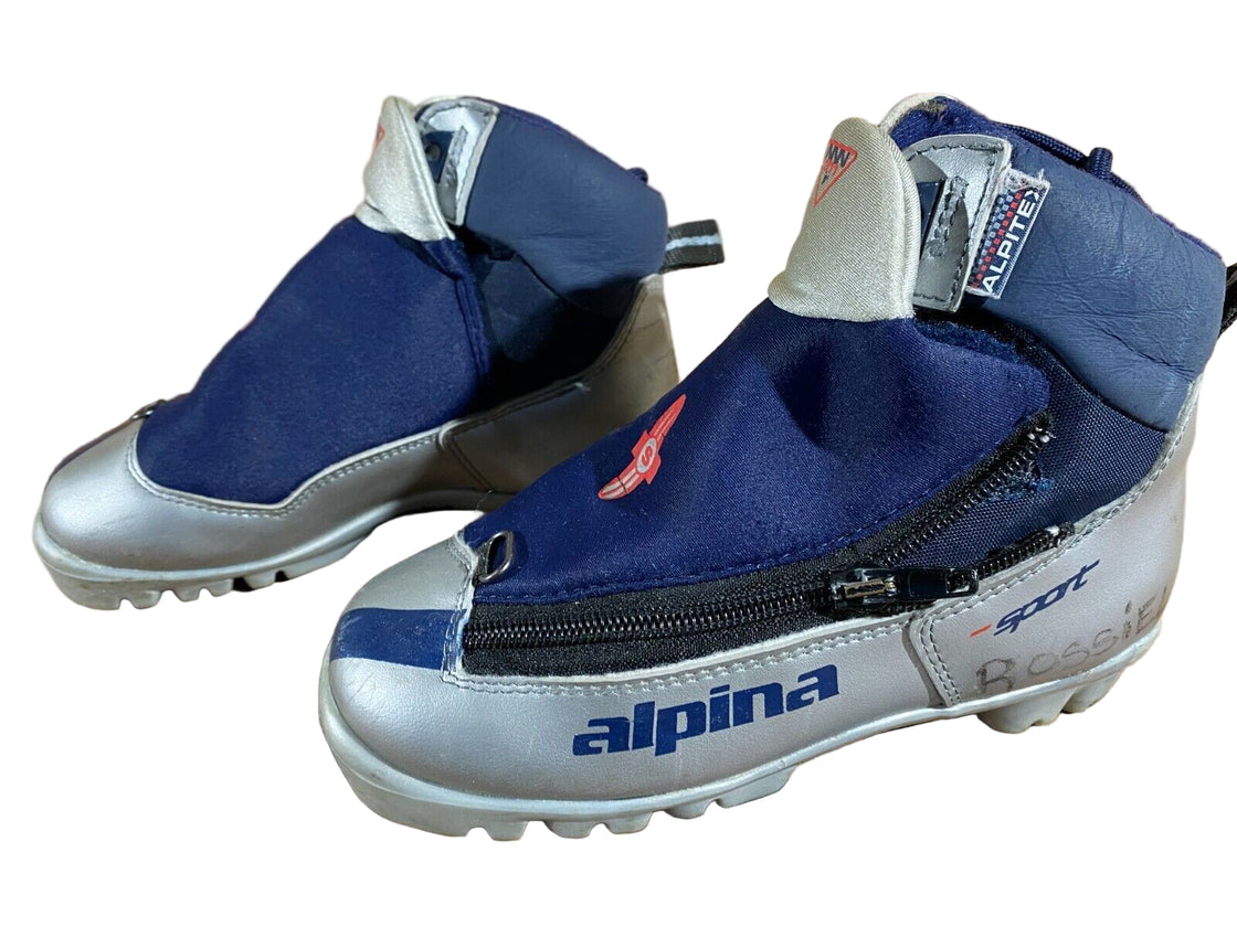 Alpina 311 Kids Nordic Cross Country Ski Boots Size EU32 US1.5 for NNN A-476