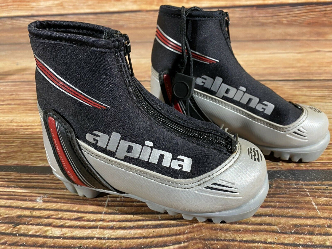 Alpina Kids ST10jr Kids Nordic Cross Country Ski Boots Size EU27 US9.5 NNN A-502