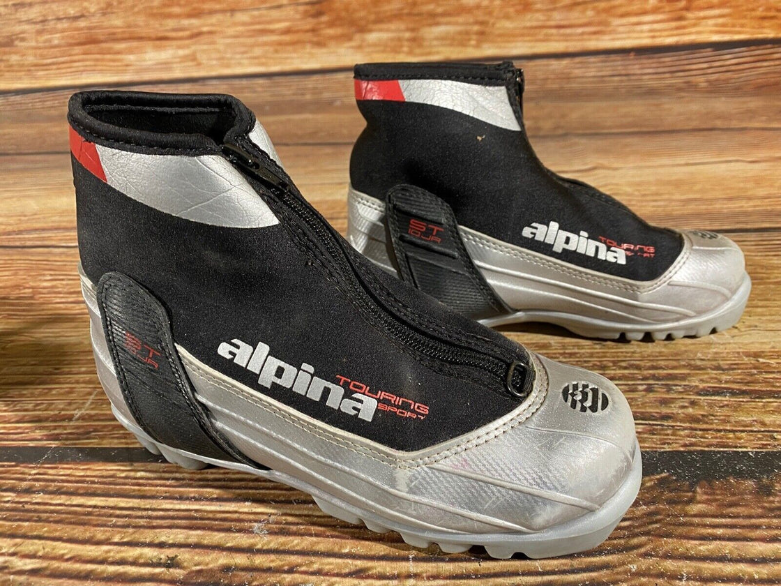 Alpina ST10j Nordic Cross Country Ski Boots Kids Size EU34 US3 for NNN A-606