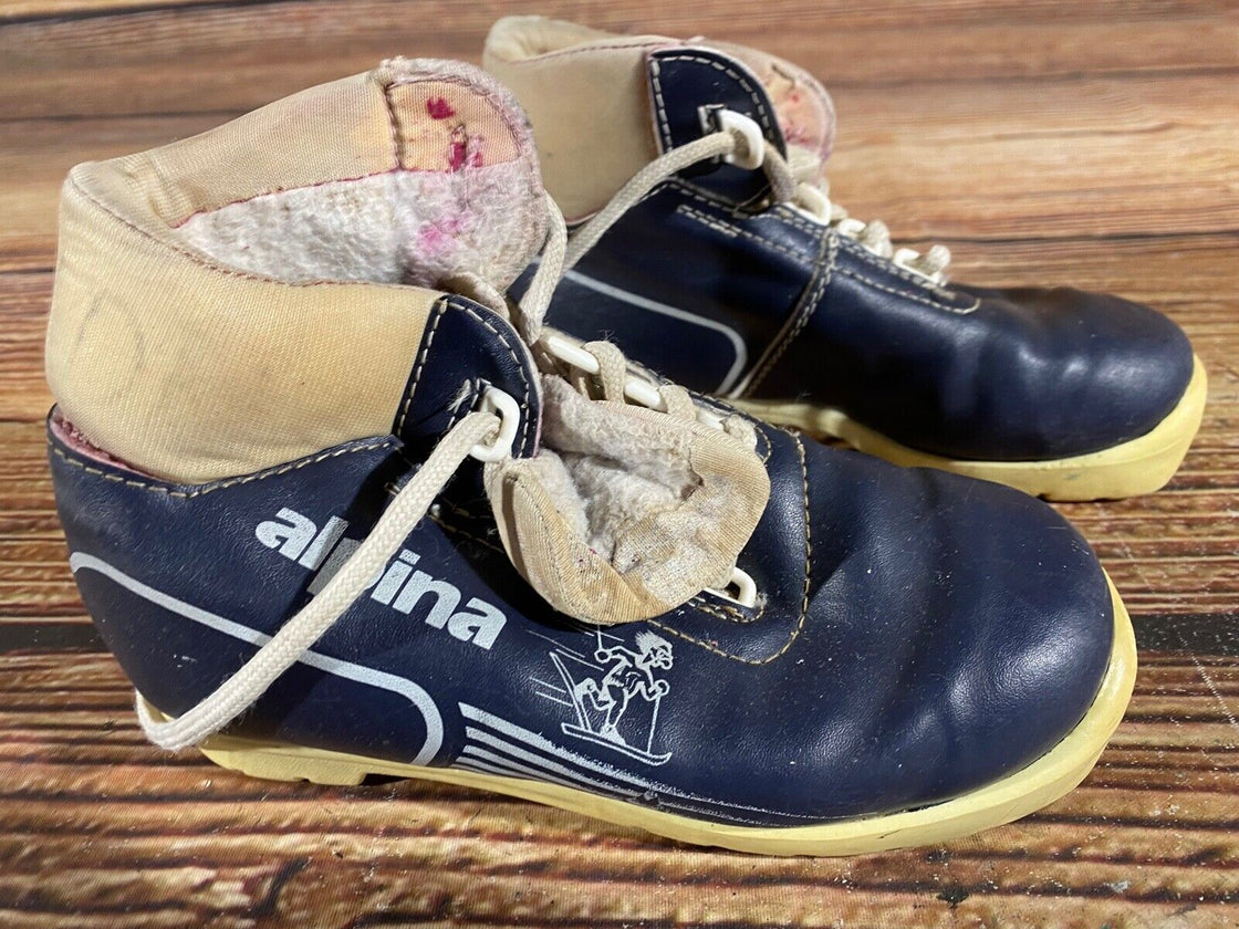 Alpina Nordic Cross Country Ski Boots Kids Size EU27 US9.5 for NNN A-573