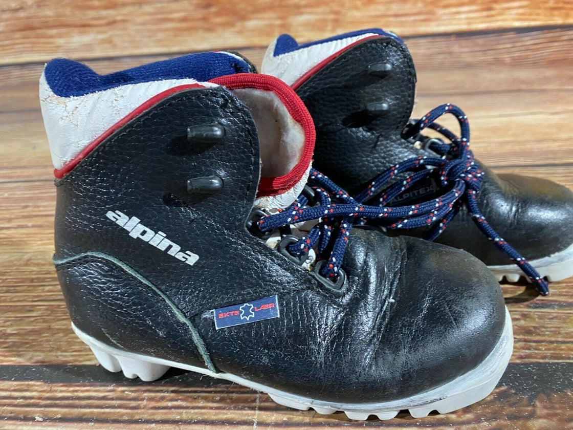 Alpina Kids Nordic Cross Country Ski Boots Size EU29 US11 for NNN A-475